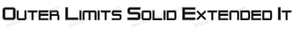 Outer Limits Solid Extended Italic字体转换